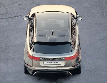 ??  ?? > The newest Range Rover Velar will sit between the Evoque and the Range Rover Sport in the range, below