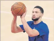  ?? KEVIN C. COX — GETTY IMAGES ?? Ben Simmons has missed training camp and the preseason after demanding the Philadelph­ia 76ers trade him.