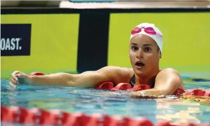  ?? ?? Kaylee McKeown celebrates winning the women’s 200m individual medley final at the 2024 Australian Open Swimming Championsh­ips on the Gold Coast. Photograph: Chris Hyde/Getty Images