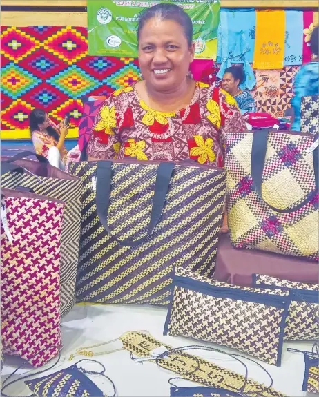  ?? Picture: SALASEINI GONELEVU ?? Merita Aneru showcases her handicraft items at the Central Division Women’s Expo earlier this month.