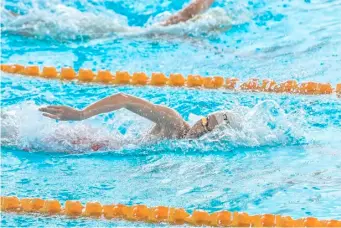  ?? PHOTOGRAPH COURTESY OF PSI ?? XIANDI Chua makes quite a splash in the PSI swimfest in Capas, Tarlac.