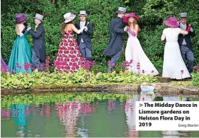  ?? Greg Martin ?? The Midday Dance in Lismore gardens on Helston Flora Day in 2019