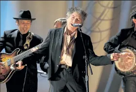  ?? KEVIN WINTER / Getty Images North America ?? Musician Bob Dylan performs onstage during the 53rd Grammy Awards held at Staples Center on Feb. 13, 2011, in Los Angeles.