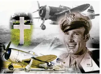  ??  ?? Le major Henry Shurlds est mort en mission le 19 août 1944, son avion s’est écrasé dans le bois de Verneuil.