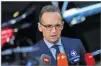  ??  ?? FRANCISCO SECO/AP Germany’s Foreign Minister Heiko Maas speaks with the media as he arrives to an EU Foreign Ministers meeting at the European Council headquarte­rs in Brussels, on Feb. 18, 2019.