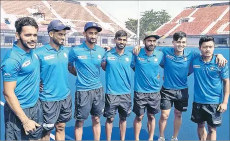  ??  ?? The seven players of the 2016 junior world cup winning team are wellacquai­nted with coach Harendra Singh’s tactics.