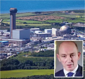  ??  ?? Embarrasse­d: Chief executive Paul Foster in video message to staff at Sellafield, above