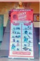  ??  ?? The lucky draw scheme board put up at a school in Hayatnagar.