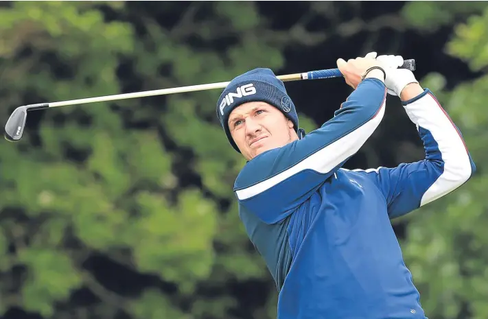  ??  ?? Connor Syme had a consistent first nine, then ended a rollercoas­ter inward half with back-to-back birdies.