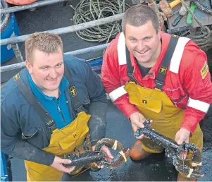  ??  ?? GOOD IDEA: Thanks to a funding grant from Business Gateway, Donald Macleod and Finlay Ewan Macleod were able to set up Scalpay Shellfish in Harris