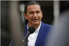  ?? ?? Above: Wab Kinew, elected premier of Manitoba in October 2023, made the recognitio­n of Métis leader Louis Riel as honorary premier one of his first orders of business.