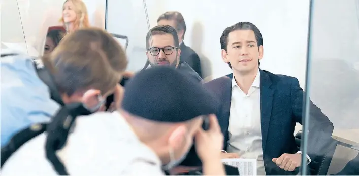  ?? ?? Sebastian Kurz vor seiner ersten Befragung im U-Ausschuss im Juni 2020. Rückblicke­nd würde er nicht mehr so schnell antworten und „jedes Wort auf die Waagschale legen“.