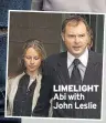  ??  ?? LIMELIGHT Abi with John Leslie