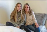  ?? SUBMITTED PHOTO - ERICA THOMPSON ?? Mother-and-daughter Erin Sullivan, left, and Jennifer Sullivan, settle in to the residence hall at West Chester University.