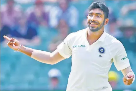  ?? GETTY IMAGES ?? Jasprit Bumrah missed India’s three consecutiv­e series at home this season due to a stress fracture in his lower back.