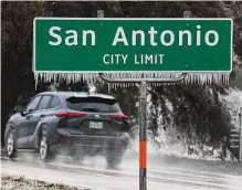  ?? Kin Man Hui/staff photograph­er ?? Temperatur­es in San Antonio dropped below freezing only once last month — on Feb. 1 — after eight such days in January.