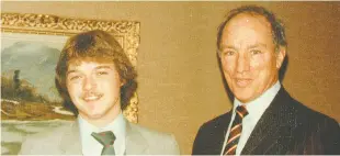  ?? ARTHUR MILNES ?? Arthur Milnes, then a young student, meets with Pierre Trudeau. Decades later, Milnes would go on to work with Brian Mulroney on his memoirs and write speeches for Stephen Harper.