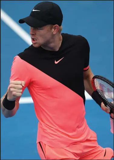  ??  ?? Kyle Edmund celebrates another vital point en route to the best victory of his career yesterday