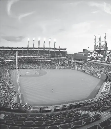  ?? CHARLES LECLAIRE/USA TODAY SPORTS ?? Cleveland’s Progressiv­e Field has had renovation­s through the years that dramatical­ly reduced the stadium’s capacity.