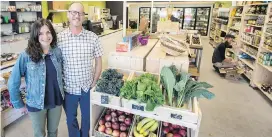  ??  ?? Niagara Street Market owners Seamus McKeating and Jennifer Gunter.