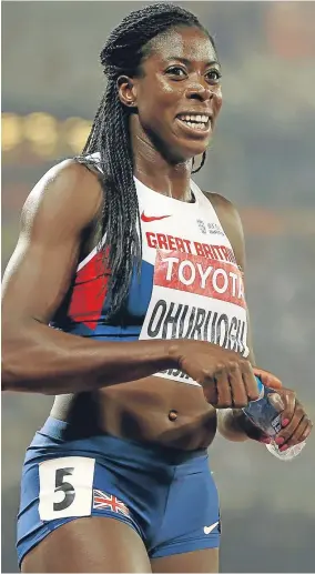  ??  ?? Christine Ohuruogu hopes to add to her Olympic medal haul.