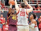  ?? ROBERT EDWARDS/USA TODAY SPORTS ?? Arizona State forward Zylan Cheatham (45) shoots the ball in the first half against Stanford at Maples Pavilion.