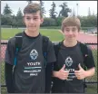  ?? SUBMITTED PHOTO ?? Ethan Pitman (left) and Wyatt Davies pose for a photo in Vancouver o n Sunday.