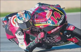  ?? FOTO: EFE ?? Arbolino Pole para Tony, que el próximo año será piloto de Moto2 en el Intact GP