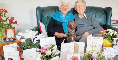  ?? Photo / David Haxton ?? Maureen and Jack Monaghan celebrate their 75th wedding anniversar­y.