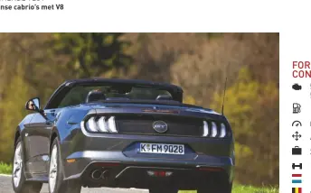  ??  ?? Dankzij een sperdiffer­entieel op de achteras en de uitstekend­e Michelinba­nden, is de grip van de Mustang uitstekend.
