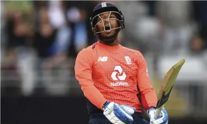  ?? Photograph: Andrew Cornaga/AP ?? Chris Jordan excelled with bat and ball in England’s T20i win over New Zealand in Auckland.