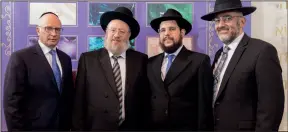  ?? ?? Rabbi Yanky Abrams (second right) at his inaugurati­on