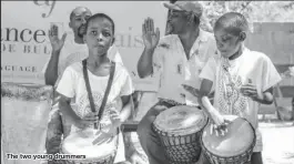  ??  ?? The two young drummers