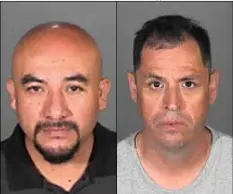  ?? LOS ANGELES POLICE DEPARTMENT VIA AP ?? LEFT TO RIGHT: This undated photo released by the Los Angeles Police Department shows Ronnie Lee Roman and s Jaime Jimenez.