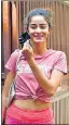  ??  ?? Ananya Panday in pastel gym separates