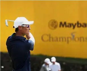  ?? — FAIHAN GHANI / The Star ?? In-form: China’s golfer Li Haotong playing on pre-tournament at the Maybank Championsh­ip at the Saujana Golf & Country Club in Subang yesterday.