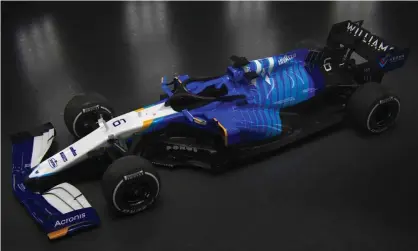  ??  ?? Williams hope their new FW43B car for the 2021 season will revive their fortunes after two dismal seasons. Photograph: Williams-AMG F1/ PA