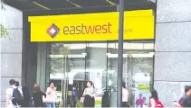  ??  ?? EAST WEST Banking Corp. saw its net income decline 22% in the first quarter.