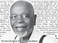  ??  ?? The late Cde Naison Khutshwekh­aya Ndlovu