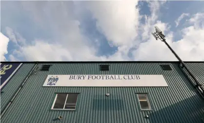  ??  ?? Bury must meet the EFL’s insolvency policy or their membership could be terminated. Photograph: Paul Currie/BPI/Shuttersto­ck