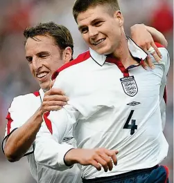  ??  ?? National service: Gerrard and Southgate (left) in 2003