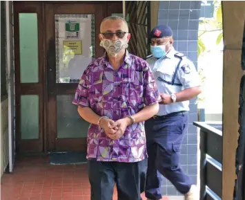  ?? Ashna Kumar ?? Nausori Highlands convicted murderer Muhammed Raheesh Isoof outside High Court in Lautoka. Photo: