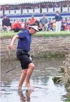  ?? BEN CURTIS/AP ?? In 1999 at Carnoustie, Jean Van De Velde waded in the Barry Burn on the 18th hole and finished with a triple bogey to lose the Open.