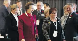  ?? DAVID BLOOM ?? Her Royal Highness Princess Anne Windsor, second from the left, delivered a speech to open the 28th Commonweal­th Agricultur­e Conference in Edmonton on Tuesday.