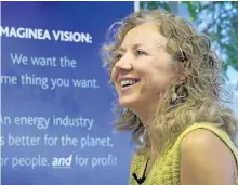  ?? THE CANADIAN PRESS FILES ?? Suzanne West, CEO of Imaginea Energy, says that after splitting with Lime Rock, she is now free to “to make the impact that the world needs.”