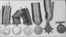  ?? Photo contribute­d ?? The Hickey family has these war medals, earned by two family members during the two world wars, back after they were stolen in 1953.