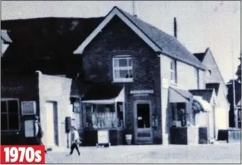  ??  ?? 1970s SERVING THE COMMUNITY: The post office provided a hub for parish life. Left: The village sign