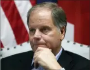  ?? THE ASSOCIATED PRESS ?? Democrat Doug Jones speaks Wednesday during an interview with the Associated Press in Birmingham, Ala.