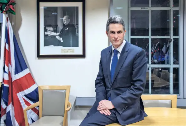  ??  ?? Gavin Williamson, the Defence Secretary, says that to help the UK stand tall after Brexit, the Armed Forces will provide moral as well as military leadership