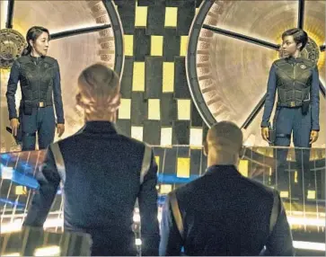  ?? Jan Thijs CBS ?? “STAR TREK: DISCOVERY” was “the perfect asset” to elevate CBS All Access, CBS Chief Executive Leslie Moonves said. Above, Michelle Yeoh, left and Sonequa Martin-Green in a scene from the new series.